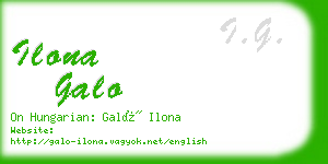 ilona galo business card